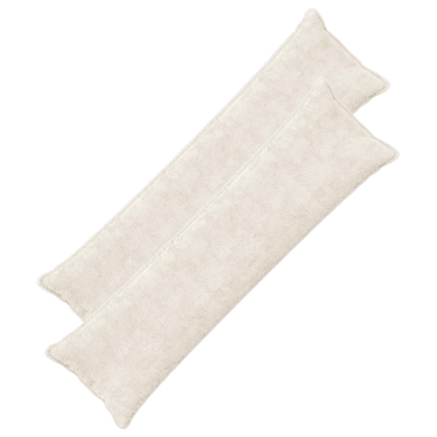 Cushion Cover 2 pcs HOUTEN White 40 x 145 cm Faux Rabbit Fur