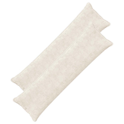 Cushion Cover 2 pcs HOUTEN White 40 x 145 cm Faux Rabbit Fur