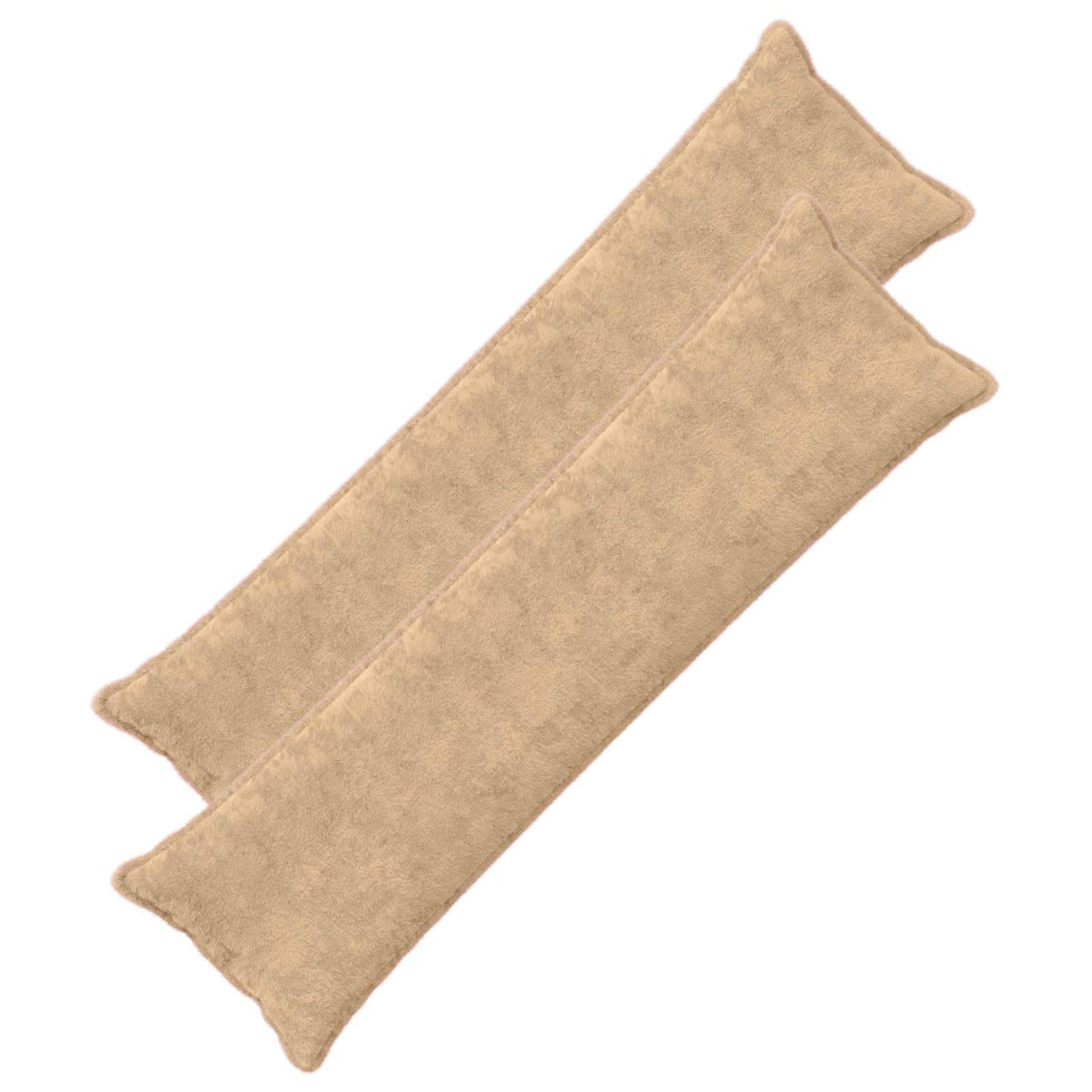 Cushion Cover 2 pcs HOUTEN Cream 40 x 145 cm Faux Rabbit Fur