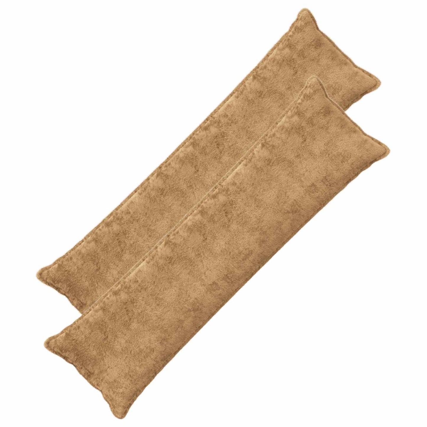 Cushion Cover 2 pcs HOUTEN Taupe 40 x 145 cm Faux Rabbit Fur