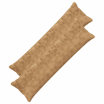 Cushion Cover 2 pcs HOUTEN Taupe 40 x 145 cm Faux Rabbit Fur