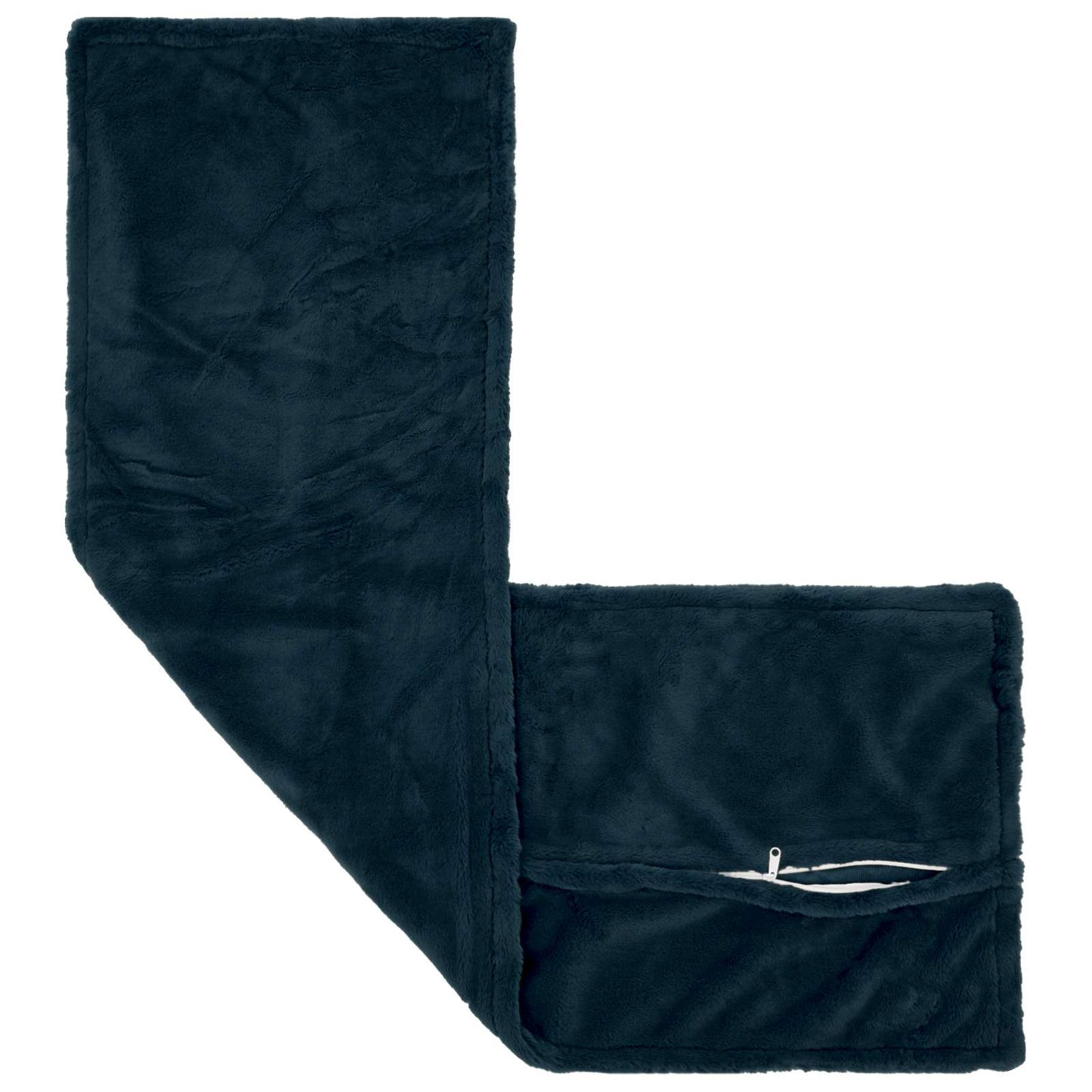 Cushion Cover HOUTEN Navy Blue 40 x 145 cm Faux Rabbit Fur