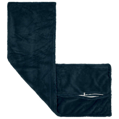 Cushion Cover HOUTEN Navy Blue 40 x 145 cm Faux Rabbit Fur