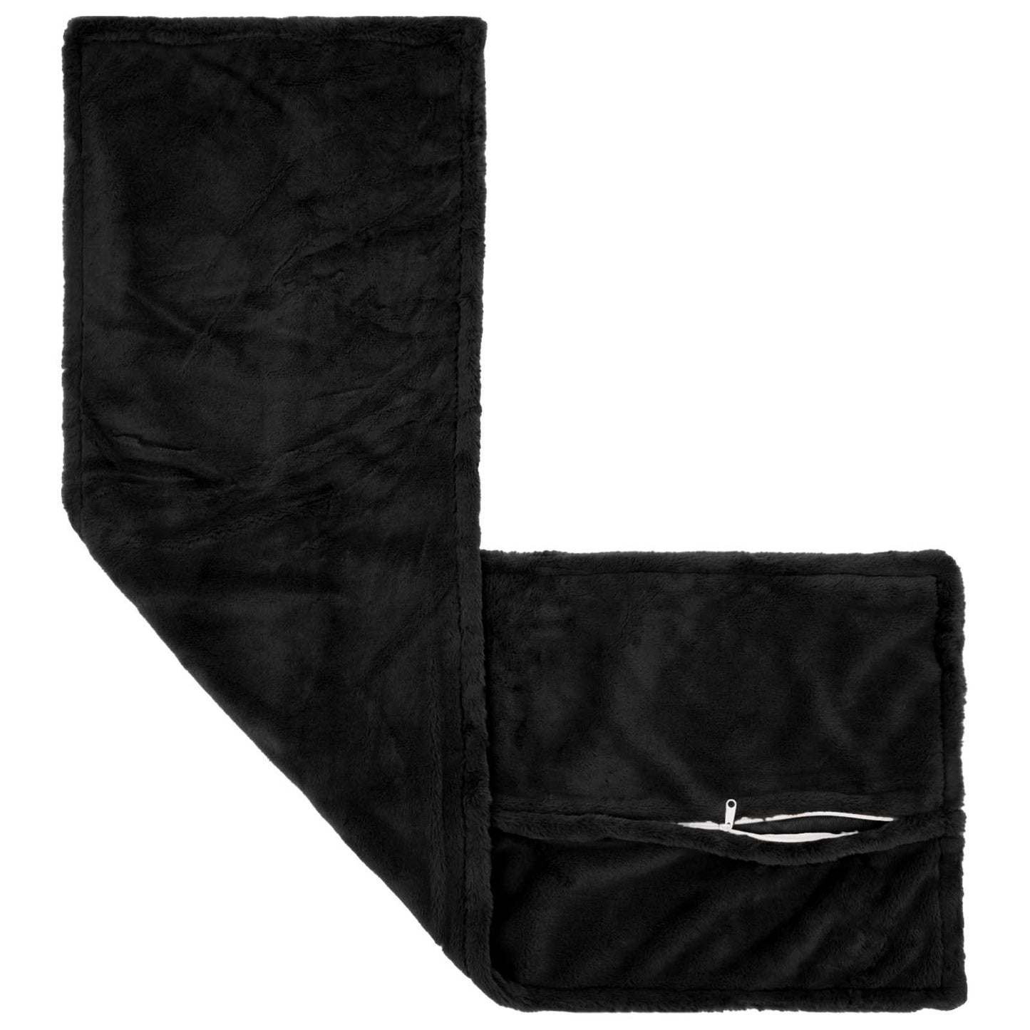 Cushion Cover 2 pcs HOUTEN Black 40 x 145 cm Faux Rabbit Fur