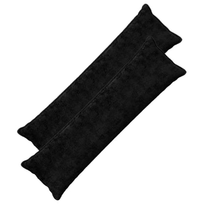 Cushion Cover 2 pcs HOUTEN Black 40 x 145 cm Faux Rabbit Fur