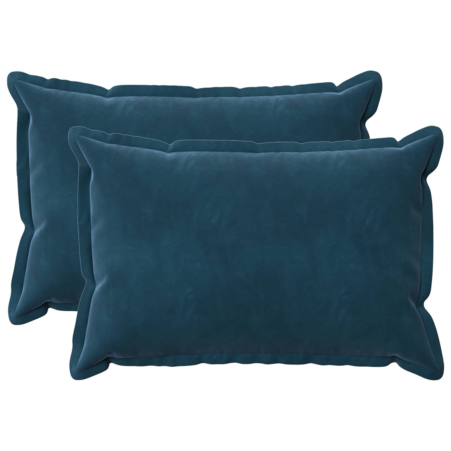 Cushion Cover 2 pcs HOUTEN Blue 40 x 60 cm Velvet