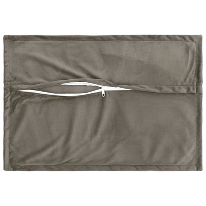 Cushion Cover 2 pcs HOUTEN Light Grey 40 x 60 cm Velvet