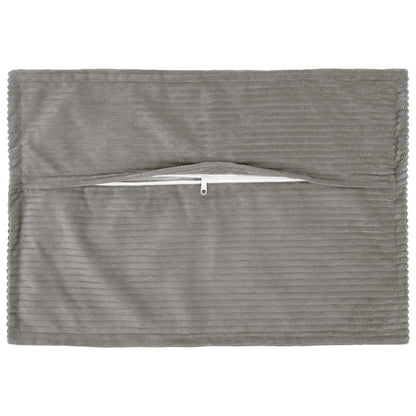 Cushion Cover 6 pcs HOUTEN Light Grey 40 x 60 cm Corduroy