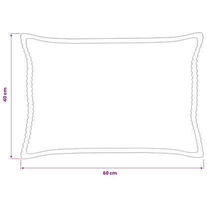 Cushion Cover 6 pcs HOUTEN Cream 40 x 60 cm Corduroy