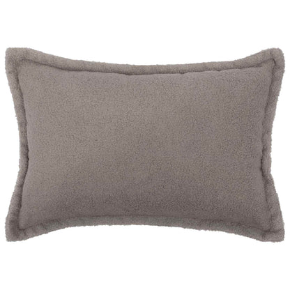 Cushion Cover 6 pcs HOUTEN Light Grey 40 x 60 cm Bouclé