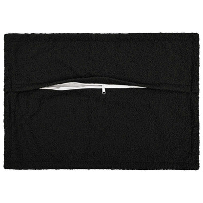 Cushion Cover 6 pcs HOUTEN Black 40 x 60 cm Bouclé