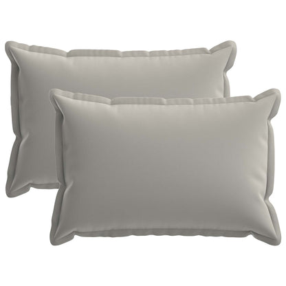 Cushion Cover 2 pcs HOUTEN Grey 40 x 60 cm Polyester