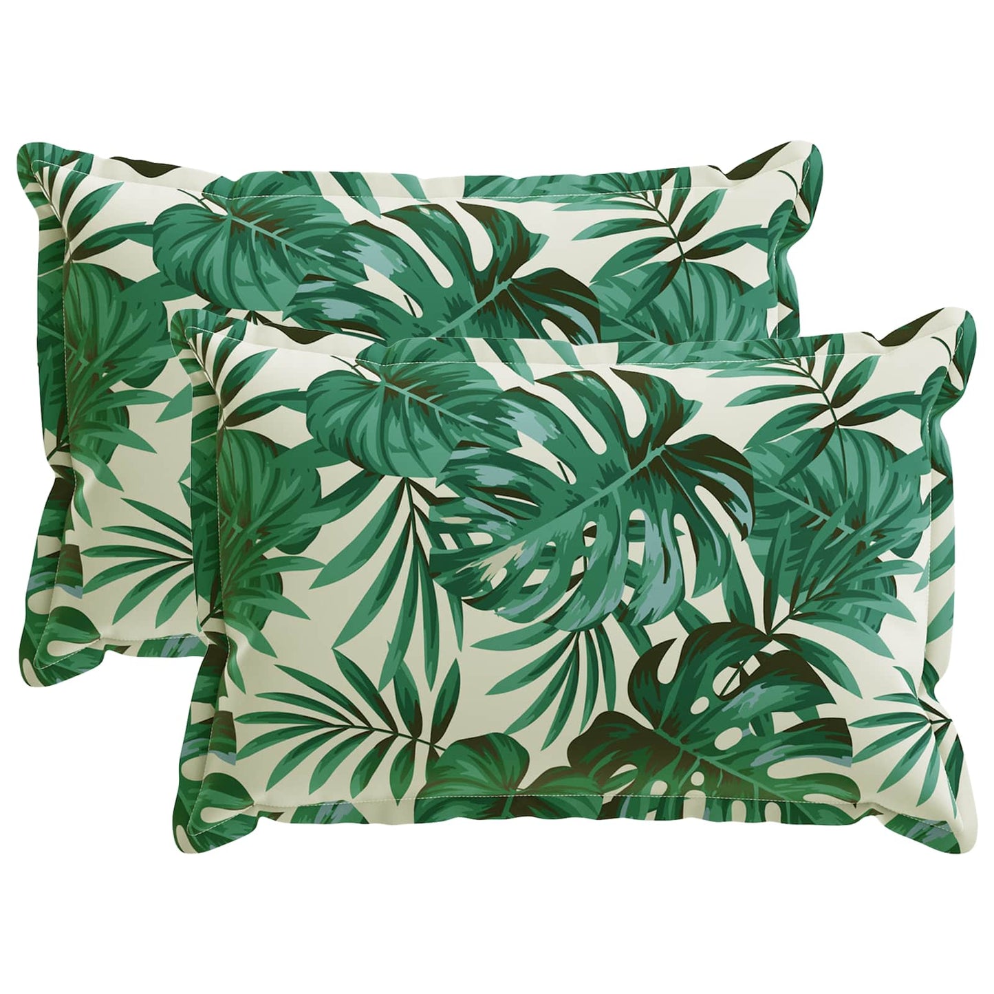Cushion Cover 2 pcs HOUTEN Leaf Pattern 40 x 60 cm Polyester