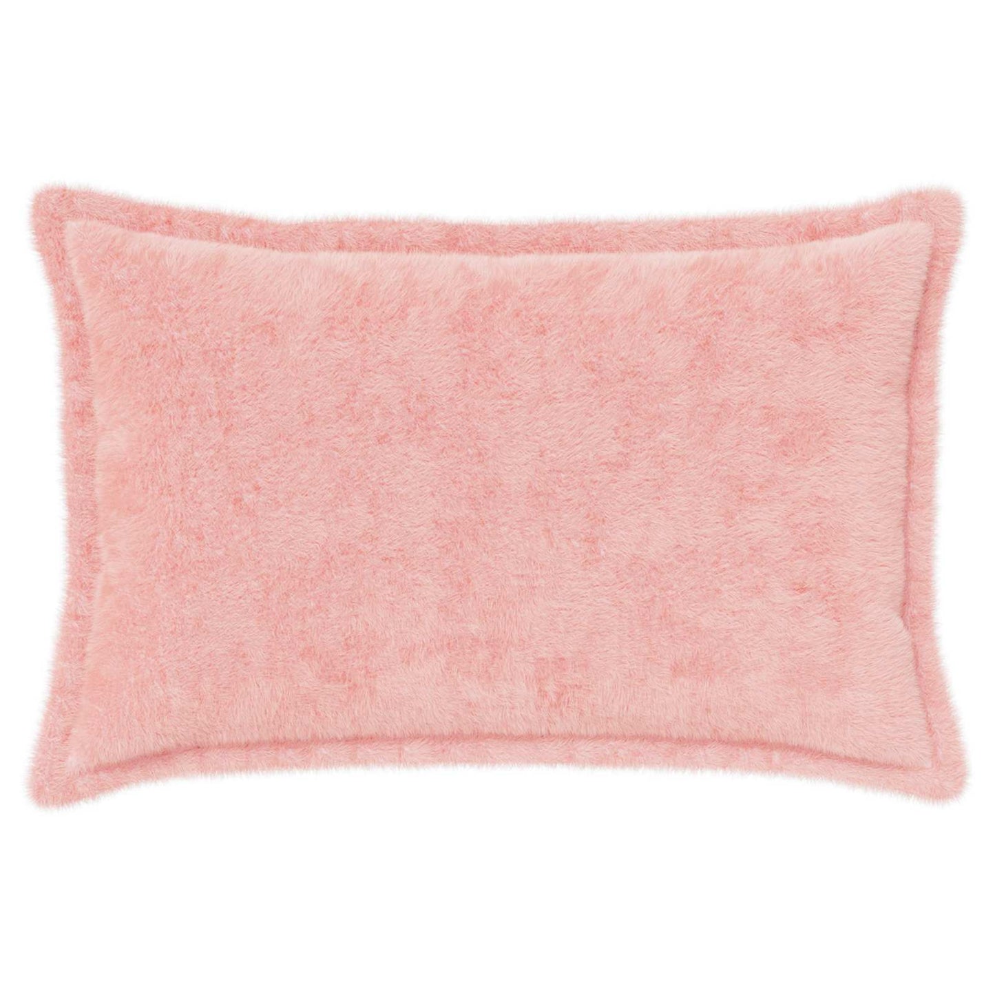 Cushion Cover 6 pcs HOUTEN Pink 40 x 60 cm Faux Rabbit Fur
