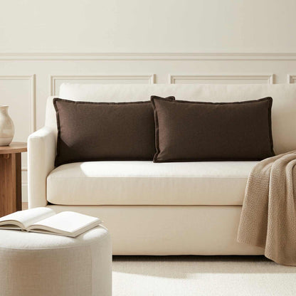 Throw Pillow 6 pcs HOUTEN Taupe 40 x 70 cm Faux Linen