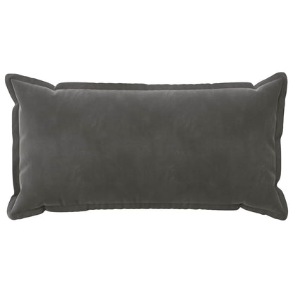 Cushion Cover 6 pcs HOUTEN Dark Grey 40 x 70 cm Velvet