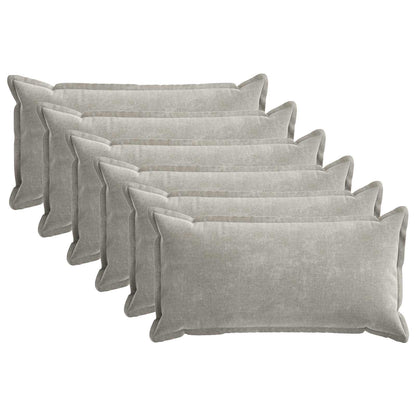 Cushion Cover 6 pcs HOUTEN Light Grey 40 x 70 cm