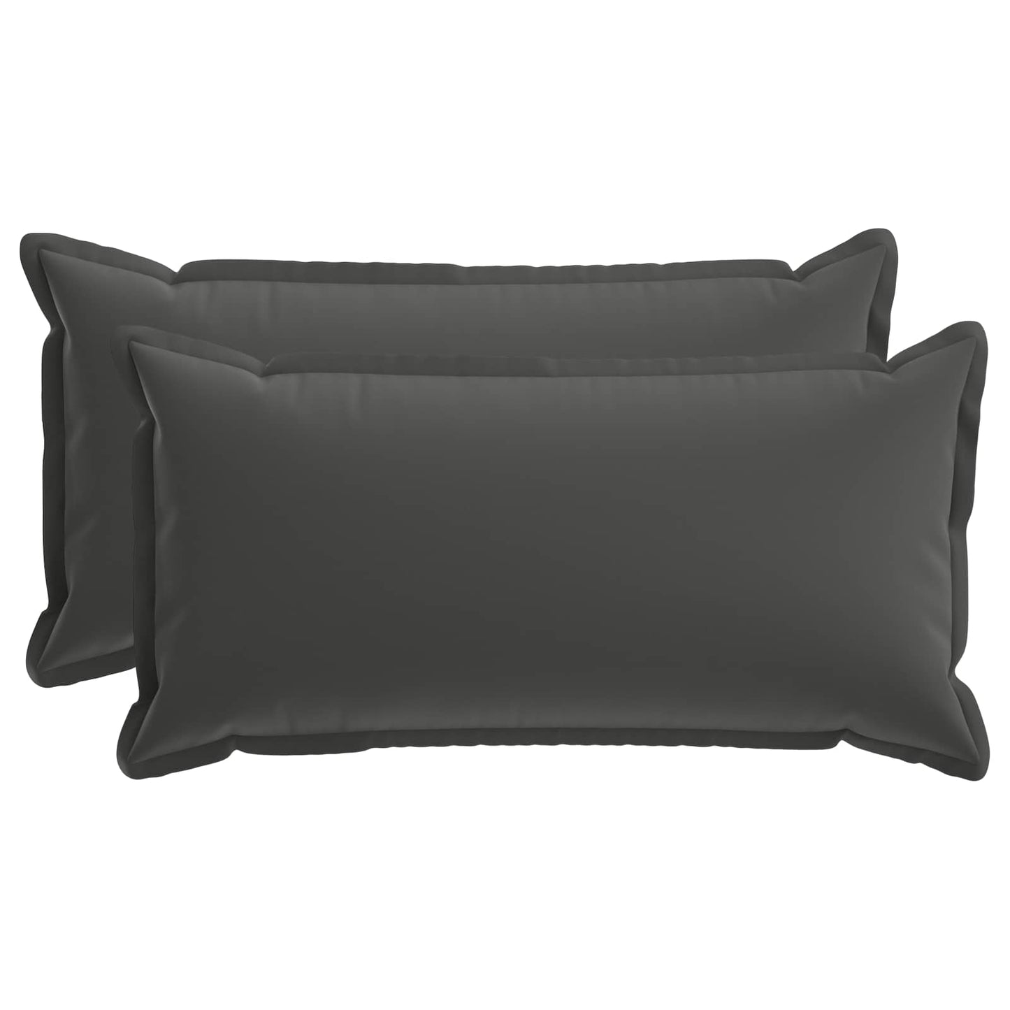 Cushion Cover 2 pcs HOUTEN Anthracite 40 x 70 cm Polyester