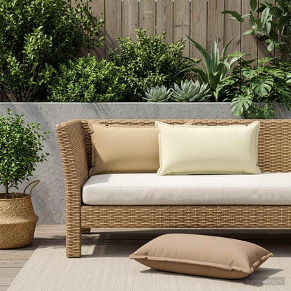 Cushion Cover 12 pcs HOUTEN Taupe 40 x 80 cm Polyester