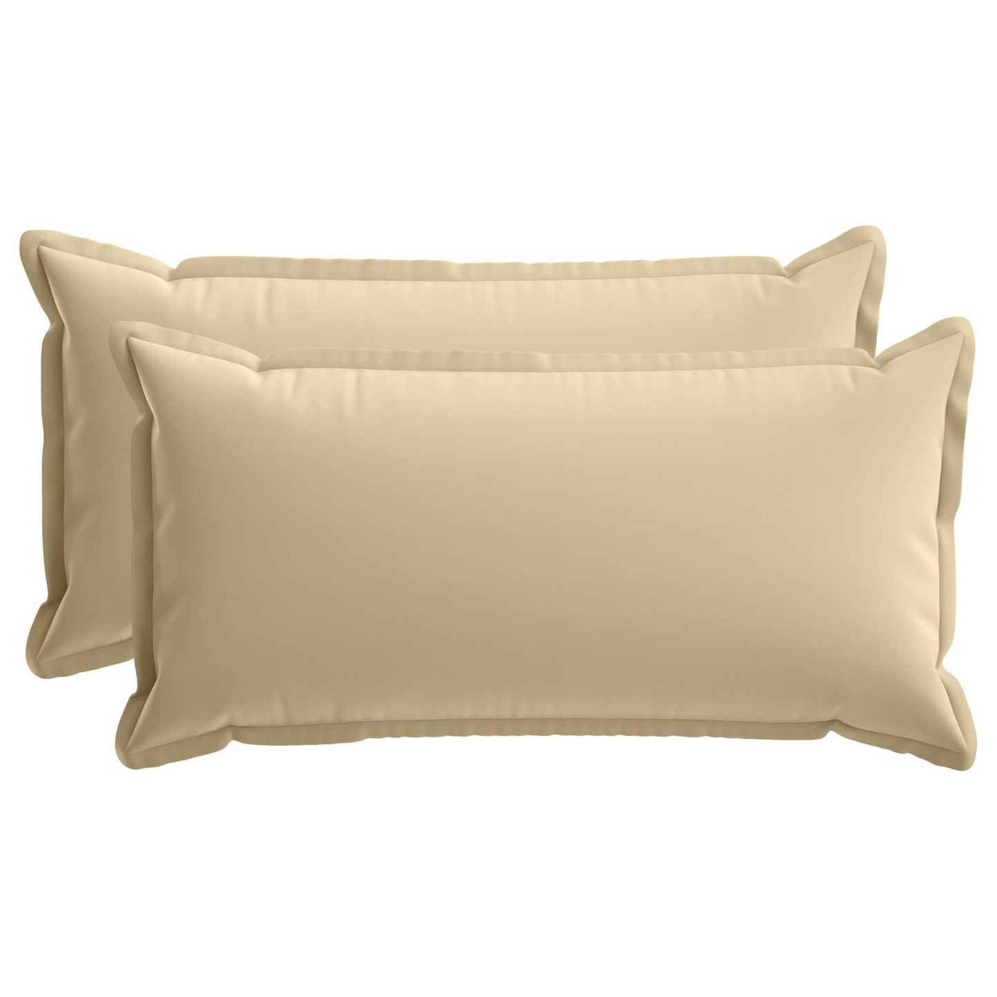 Cushion Cover 2 pcs HOUTEN Beige 40 x 70 cm Polyester