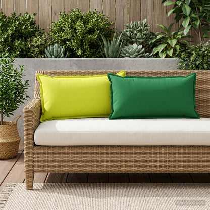 Cushion Cover 12 pcs HOUTEN Bright Green 40 x 80 cm Polyester