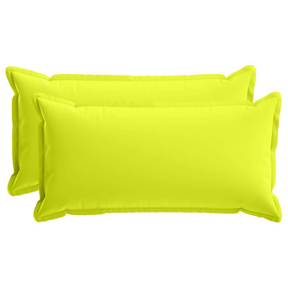 Cushion Cover 2 pcs HOUTEN Bright Green 40 x 70 cm Polyester