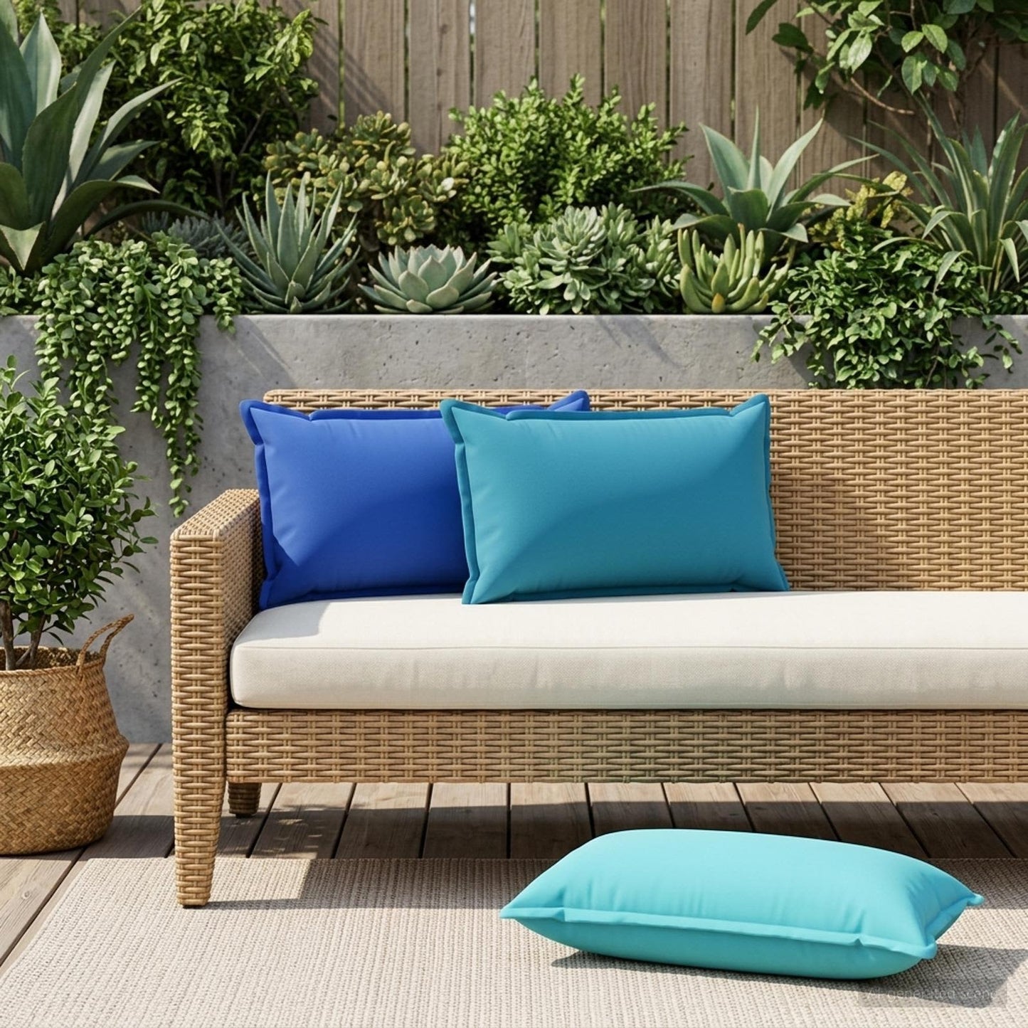 Cushion Cover 12 pcs HOUTEN Royal Blue 40 x 80 cm Polyester