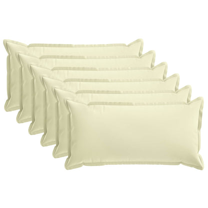 Cushion Cover 6 pcs HOUTEN Cream 40 x 70 cm Polyester