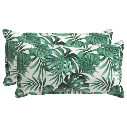 Cushion Cover 2 pcs HOUTEN Leaf Pattern 40 x 70 cm Polyester