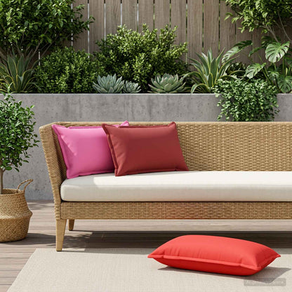 Cushion Cover 12 pcs HOUTEN Wine Red 40 x 80 cm Polyester