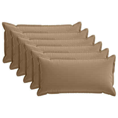 Cushion Cover 6 pcs HOUTEN Taupe 40 x 70 cm Polyester