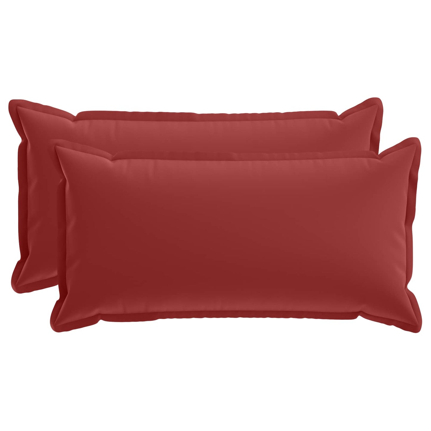 Cushion Cover 2 pcs HOUTEN Wine Red 40 x 70 cm Polyester