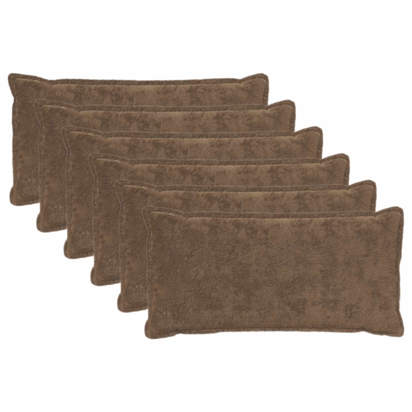 Cushion Cover 6 pcs HOUTEN Light Brown 40 x 70 cm