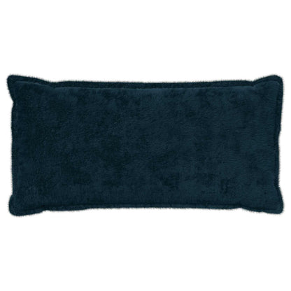 Cushion Cover 6 pcs HOUTEN Navy Blue 40 x 70 cm Faux Rabbit Fur