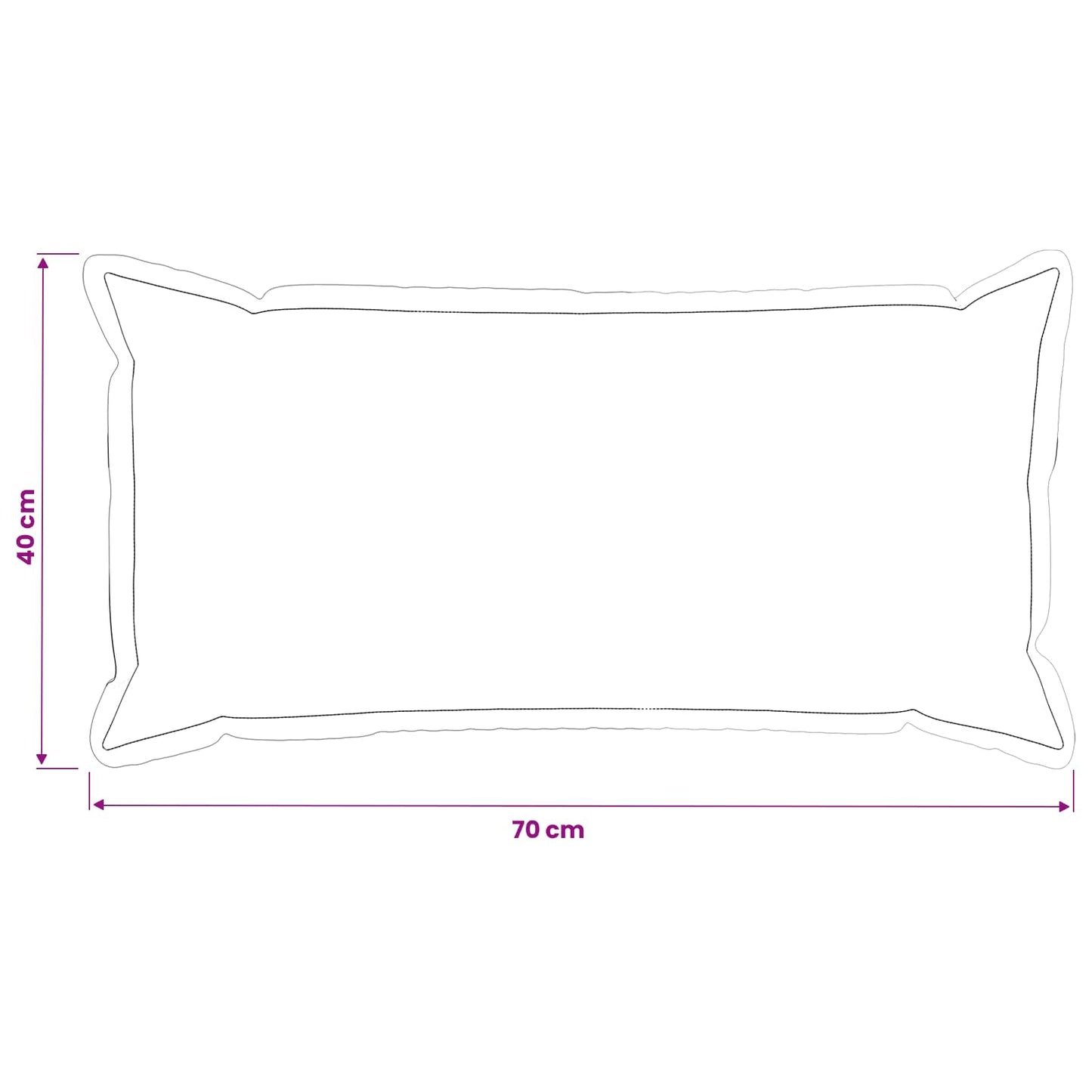 Cushion Cover 6 pcs HOUTEN Light Blue 40 x 70 cm