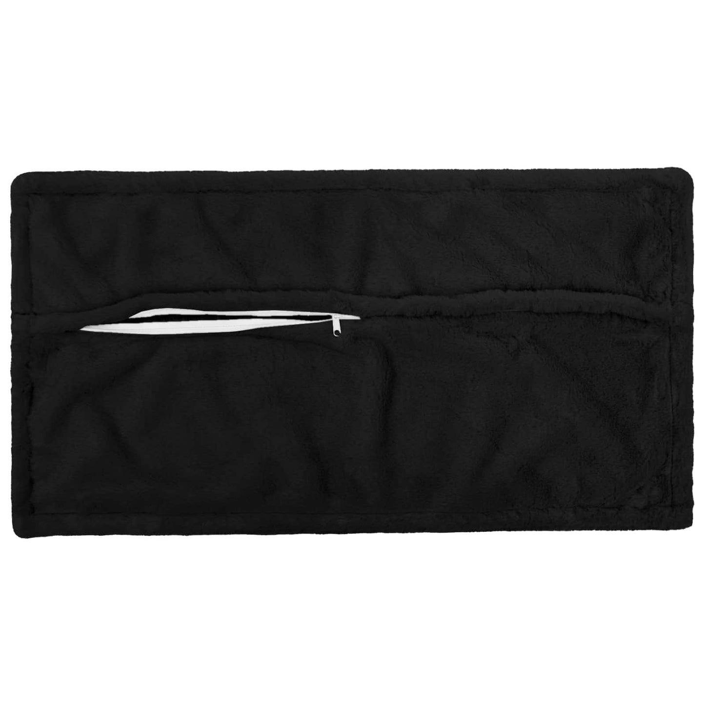 Cushion Cover 6 pcs HOUTEN Black 40 x 70 cm Faux Rabbit Fur