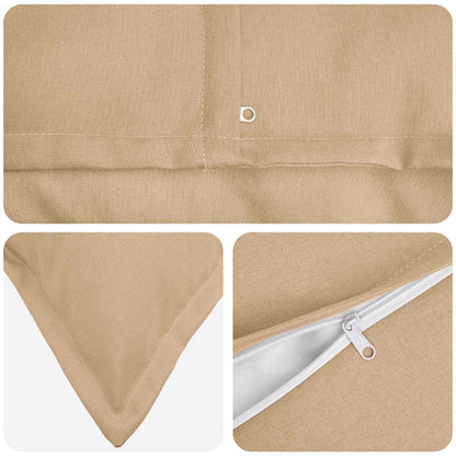 Cushion Cover 6 pcs HOUTEN Cream 40 x 80 cm Faux Linen