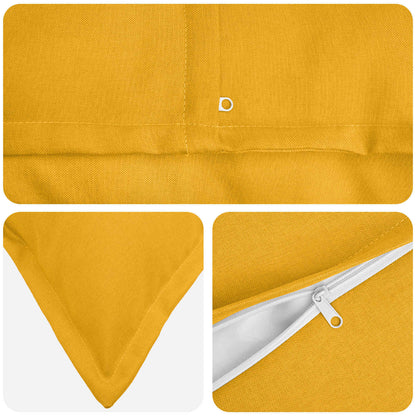 Cushion Cover 12 pcs HOUTEN Light Yellow 40 x 80 cm Faux Linen