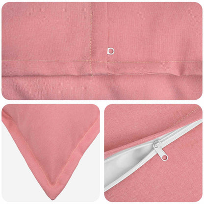 Cushion Cover 12 pcs HOUTEN Pink 40 x 80 cm Faux Linen