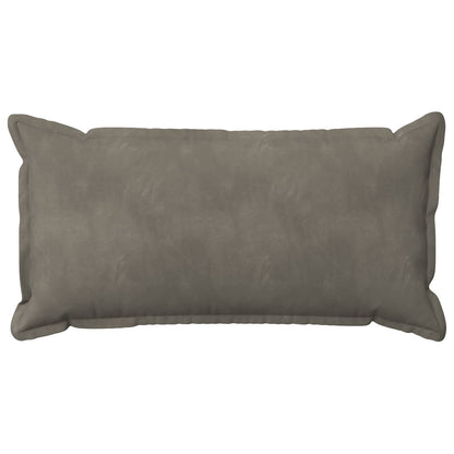 Cushion Cover 6 pcs HOUTEN Light Grey 40 x 80 cm Velvet