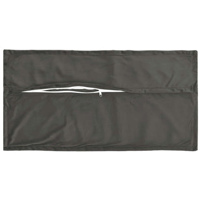 Cushion Cover 2 pcs HOUTEN Dark Grey 40 x 80 cm Velvet