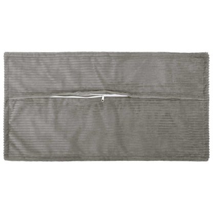 Cushion Cover 12 pcs HOUTEN Light Grey 40 x 80 cm Corduroy