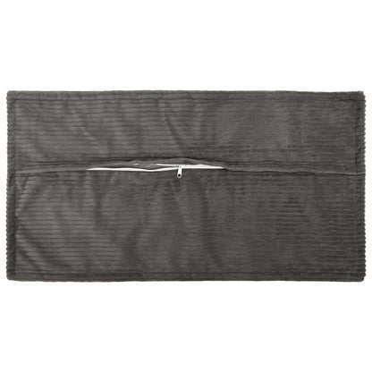 Cushion Cover 6 pcs HOUTEN Dark Grey 40 x 80 cm Corduroy