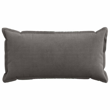 Cushion Cover 12 pcs HOUTEN Dark Grey 40 x 80 cm Corduroy