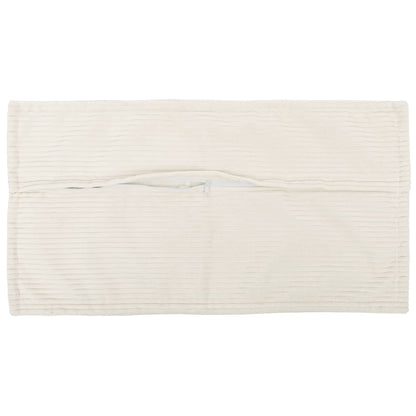Cushion Cover 12 pcs HOUTEN Cream 40 x 80 cm Corduroy