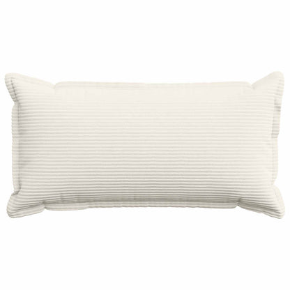 Cushion Cover 12 pcs HOUTEN Cream 40 x 80 cm Corduroy