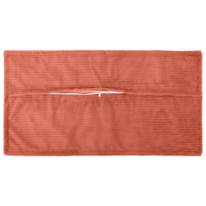 Cushion Cover 6 pcs HOUTEN Red Orange 40 x 80 cm Corduroy