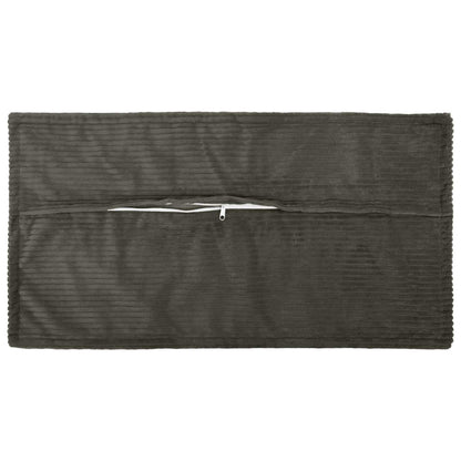 Cushion Cover 6 pcs HOUTEN Anthracite 40 x 80 cm Corduroy