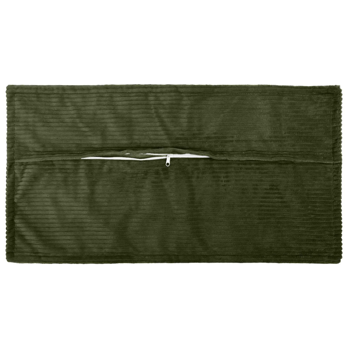 Cushion Cover 12 pcs HOUTEN Green 40 x 80 cm Corduroy