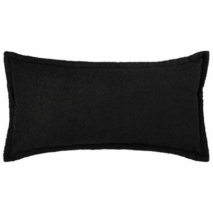 Cushion Cover 6 pcs HOUTEN Black 40 x 80 cm Bouclé